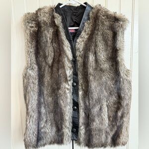Vintage Adolph Schuman for Lilli Ann Faux Fur & Leather Vest